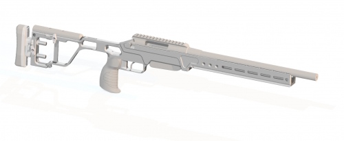 Ложе или шасси для Baikal 145 Лось Тактика из алюминия с регулируемым прикладом